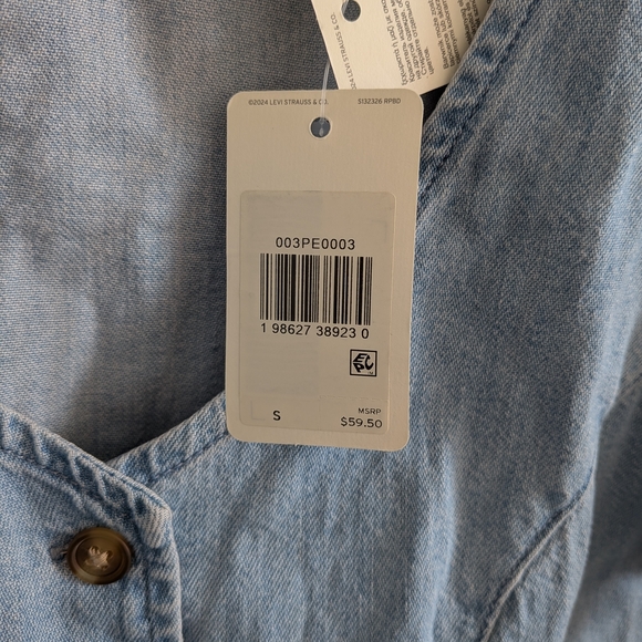 NWT Levi's Moxie Denim Blouse - Picture 4 of 5
